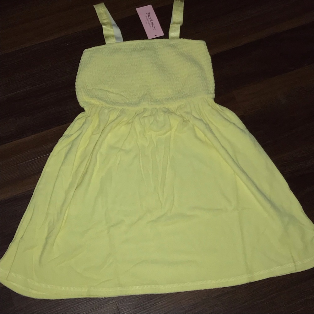 Juicy Couture Big Girls Smocked Towel Terry Dress NWT